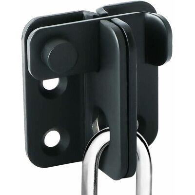 OEM Verrou De Porte Coulissante Cadenas Moraillon Serrure De Porte Loquet De Verrouillage De Boucle Crochet Antivol, Finition Noire Mate En Acier Inoxydable - Publicité OEM Verrou De Porte Coulissante Cadenas Moraillon Serrure De Porte Loquet De Verrouillage De Boucle Crochet Antivol, Finition Noire Mate En Acier Inoxydable - Publicité