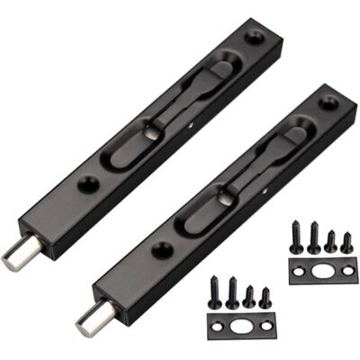 ABYSSE Boulon De Porte De 6 Pouces Verrou Coulissant De Porte Verrouillage De Porte Verrouillage De Sécurité Avec Ressort Solide (2 Pièces) - Publicité ABYSSE Boulon De Porte De 6 Pouces Verrou Coulissant De Porte Verrouillage De Porte Verrouillage De Sécurité Avec Ressort Solide (2 Pièces) - Publicité