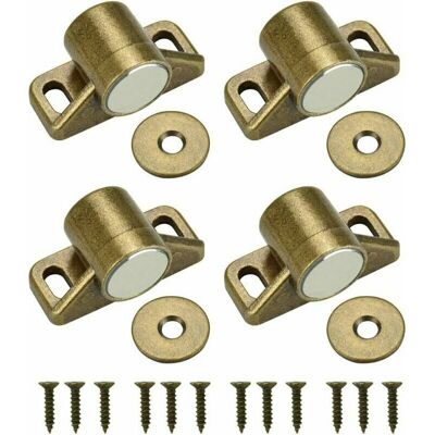 FANGMEDIA 4pcs Aimant Pour Porte Placard Loquet De Porte Magnétique Fermeture De Porte Aimantée Avec 4 Rondelles Et 12 Vis Fermeture Magnétique Placard Pour Meuble, Armoire, Cabinet - Publicité FANGMEDIA 4pcs Aimant Pour Porte Placard Loquet De Porte Magnétique Fermeture De Porte Aimantée Avec 4 Rondelles Et 12 Vis Fermeture Magnétique Placard Pour Meuble, Armoire, Cabinet - Publicité