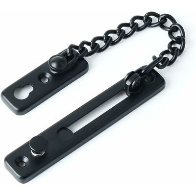 MOXIE Chaîne De Porte De Sécurité Limiteur De Porte Étroit Verrou De Porte Anti-vol À Ressort Avec Vis Pour Porte Interne À Domicile, Finition Noire Matte En Acier Inoxydable - Publicité MOXIE Chaîne De Porte De Sécurité Limiteur De Porte Étroit Verrou De Porte Anti-vol À Ressort Avec Vis Pour Porte Interne À Domicile, Finition Noire Matte En Acier Inoxydable - Publicité