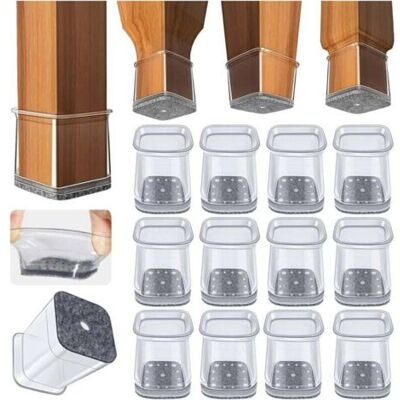 ABYSSE 32pcs Protection Pied De Chaise Carré, Protege Pied De Chaise Silicone,petit Patin Chaises En Transparent Pour Sols En Bois Dur Et Carrelage,tampon Chaise Avec Patins En Feutre,s(fit : 20-25 Mm) - Publicité ABYSSE 32pcs Protection Pied De Chaise Carré, Protege Pied De Chaise Silicone,petit Patin Chaises En Transparent Pour Sols En Bois Dur Et Carrelage,tampon Chaise Avec Patins En Feutre,s(fit : 20-25 Mm) - Publicité