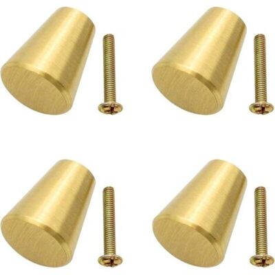 ABYSSE 4 Pièces Bouton D’armoire En Laiton Massif Boutons De Meuble En Laiton Brossé Rond Monotrou Petite Poignée Boutons De Meuble Avec Vis Pour Armoires, Placards, Salle, Bain Et Cuisine, Or - Publicité ABYSSE 4 Pièces Bouton D’armoire En Laiton Massif Boutons De Meuble En Laiton Brossé Rond Monotrou Petite Poignée Boutons De Meuble Avec Vis Pour Armoires, Placards, Salle, Bain Et Cuisine, Or - Publicité
