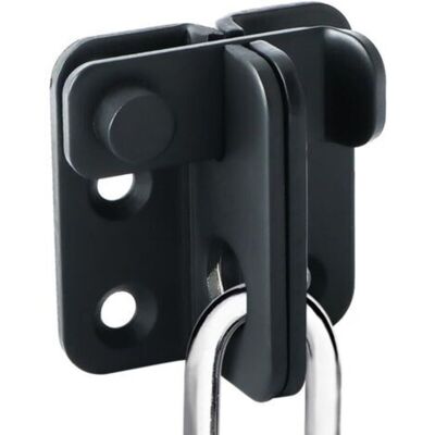 OEM Verrou De Porte Coulissante Cadenas Moraillon Serrure De Porte Loquet De Verrouillage De Boucle Crochet Antivol, Finition Noire Mate En Acier Inoxydable - Publicité OEM Verrou De Porte Coulissante Cadenas Moraillon Serrure De Porte Loquet De Verrouillage De Boucle Crochet Antivol, Finition Noire Mate En Acier Inoxydable - Publicité