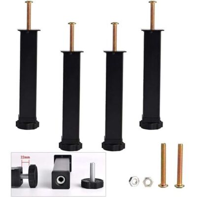 ABYSSE Lot De 4 Pieds De Meuble Réglables, Pieds De Support Pour Pieds De Lit, Pieds De Remplacement Pour Pieds De Meuble, Accessoires Pour Cadre De Lit, Hauteur Réglable 30 Mm - Publicité ABYSSE Lot De 4 Pieds De Meuble Réglables, Pieds De Support Pour Pieds De Lit, Pieds De Remplacement Pour Pieds De Meuble, Accessoires Pour Cadre De Lit, Hauteur Réglable 30 Mm - Publicité
