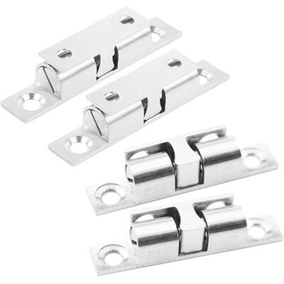 OEM Fermetures De Porte 4 Pièces,rouleau À Billes En Métal,acier Inoxydable Loquet De Porte Armoire-argent - Publicité OEM Fermetures De Porte 4 Pièces,rouleau À Billes En Métal,acier Inoxydable Loquet De Porte Armoire-argent - Publicité
