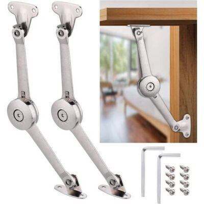 ABYSSE Charnière De Soutien Pour Meuble 2 Pcs – Nickel Satiné – Charge 18kg – Angle D'Ouverture Réglable 75°-105° – Vis Incluses Pour Installation - Publicité ABYSSE Charnière De Soutien Pour Meuble 2 Pcs – Nickel Satiné – Charge 18kg – Angle D'Ouverture Réglable 75°-105° – Vis Incluses Pour Installation - Publicité
