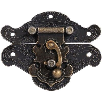MOXIE Verrous Vintage Antique Gaufrage Moraillon Loquet Serrure Fermoir Avec Vis Pour Décoratifs Cabinet Armoire Boîte À Bijoux Boîte Cadeau Valise Ou Meuble Couleur Bronze (4pcs,l) - Publicité MOXIE Verrous Vintage Antique Gaufrage Moraillon Loquet Serrure Fermoir Avec Vis Pour Décoratifs Cabinet Armoire Boîte À Bijoux Boîte Cadeau Valise Ou Meuble Couleur Bronze (4pcs,l) - Publicité