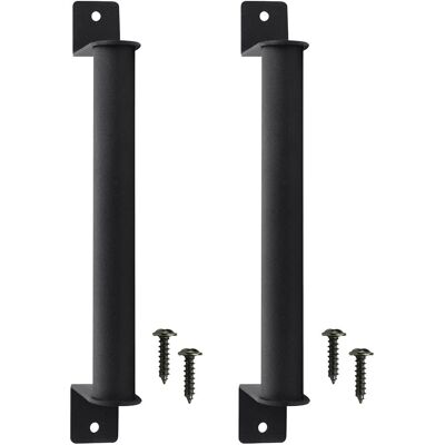 HERUSI Ensemble De 2 Poignées Robustes Pour Porte De Grange, Quincaillerie Pour Porte De Grange Avec 4 Vis (m4x15mm), Poignée De Porte Noire Pour Porte Coulissante De Grange, Placard Ou Portail En Bois - Publicité HERUSI Ensemble De 2 Poignées Robustes Pour Porte De Grange, Quincaillerie Pour Porte De Grange Avec 4 Vis (m4x15mm), Poignée De Porte Noire Pour Porte Coulissante De Grange, Placard Ou Portail En Bois - Publicité