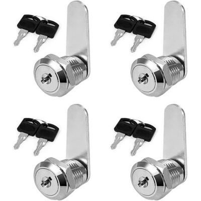ABYSSE Lot De 4 Serrures À Cylindre Pour Tiroir, Boîte Aux Lettres, Armoire, Serrure À Came De 30 Mm. Chaque Serrure Possède Des Clés Différentes Pour L'Armoire. Publicité ABYSSE Lot De 4 Serrures À Cylindre Pour Tiroir, Boîte Aux Lettres, Armoire, Serrure À Came De 30 Mm. Chaque Serrure Possède Des Clés Différentes Pour L'Armoire. Publicité