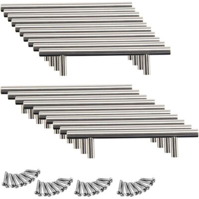MOXIE 20pcs Poignée Bâton De Porte Cuisine Meuble Placard Inoxydable,ø12mm Poignée Barre De Porte D’armoire Avec Vis,poignée D'Armoire Poignée De Tiroir Poignée En T (96mm (entraxe De Trous)) - Publicité MOXIE 20pcs Poignée Bâton De Porte Cuisine Meuble Placard Inoxydable,ø12mm Poignée Barre De Porte D’armoire Avec Vis,poignée D'Armoire Poignée De Tiroir Poignée En T (96mm (entraxe De Trous)) - Publicité