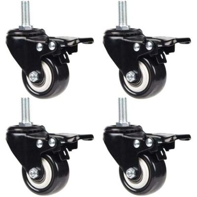 ABYSSE 4 Roulettes Pivotantes 50mm Roulettes Pour Meubles En Transport Roulettes, 50 Kg Par Roulette, Vis M8 - Publicité ABYSSE 4 Roulettes Pivotantes 50mm Roulettes Pour Meubles En Transport Roulettes, 50 Kg Par Roulette, Vis M8 - Publicité