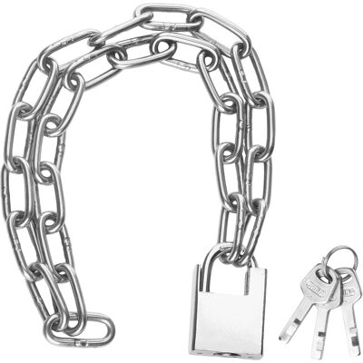 OEM Lot D'Antivol Pour Vélo Et Moto, 80 Cm, Chaîne De Sécurité En Acier Inoxydable, Avec Cadenas Et Clé, Pour Garages, Portes, Clôtures Et Serrures De Scooter - Publicité OEM Lot D'Antivol Pour Vélo Et Moto, 80 Cm, Chaîne De Sécurité En Acier Inoxydable, Avec Cadenas Et Clé, Pour Garages, Portes, Clôtures Et Serrures De Scooter - Publicité
