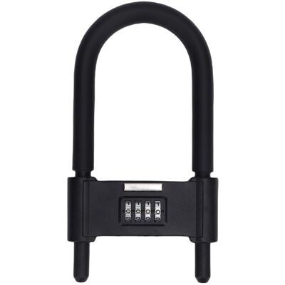 MOXIE Cadenas À Combinaison À 4 Chiffres Antivol Robuste Pour Vélo, Serrure En U Avec Anse Réglable Pour Porte En Verre, Portail, Hangar, Clôture, Plage 120-150 Mm - Publicité MOXIE Cadenas À Combinaison À 4 Chiffres Antivol Robuste Pour Vélo, Serrure En U Avec Anse Réglable Pour Porte En Verre, Portail, Hangar, Clôture, Plage 120-150 Mm - Publicité