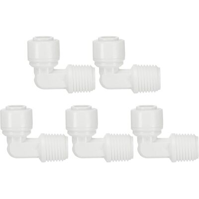 GRASSLIN 5 Pièces Connecteur, Filetage Npt 1/8 Pouces, Tube 1/4 Pouces, Système Osmose Inverse - Publicité GRASSLIN 5 Pièces Connecteur, Filetage Npt 1/8 Pouces, Tube 1/4 Pouces, Système Osmose Inverse - Publicité