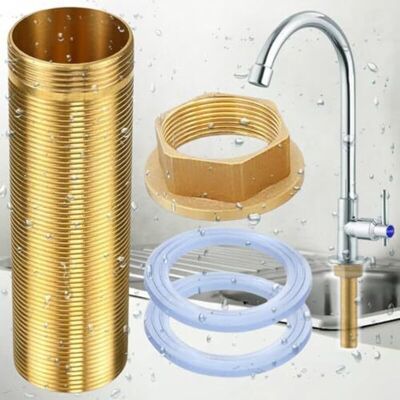 Scotch Kit De Réparation Pour Robinet, Rallonge De Robinet M3210cm, Rallonge De Robinet Avec Tuyau Fileté, Écrou En Cuivre + Tige D'Extension De 10 Cm Avec Filetage En Cuivre, 2 Joints En Ca - Publicité Scotch Kit De Réparation Pour Robinet, Rallonge De Robinet M3210cm, Rallonge De Robinet Avec Tuyau Fileté, Écrou En Cuivre + Tige D'Extension De 10 Cm Avec Filetage En Cuivre, 2 Joints En Ca - Publicité