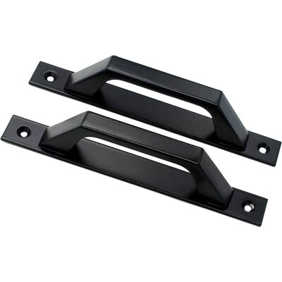 ALVIOR Poignée De Porte En Verre - Acier Carbone - Finition Noir Mat - Pour Portes Coulissantes Intérieures Extérieures Armoires - Lot De 2 - Publicité ALVIOR Poignée De Porte En Verre - Acier Carbone - Finition Noir Mat - Pour Portes Coulissantes Intérieures Extérieures Armoires - Lot De 2 - Publicité