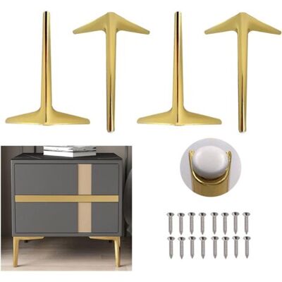 ABYSSE Pieds De Meubles En Métal, Pieds De Meubles Triangulaires, Pieds De Table Diy, Pieds De Canapé En Métal De Style Moderne, Adaptés Pour Canapé, Armoire, Lit, Table, Chaise, Lot De 4 (doré 18 Cm) - Publicité ABYSSE Pieds De Meubles En Métal, Pieds De Meubles Triangulaires, Pieds De Table Diy, Pieds De Canapé En Métal De Style Moderne, Adaptés Pour Canapé, Armoire, Lit, Table, Chaise, Lot De 4 (doré 18 Cm) - Publicité