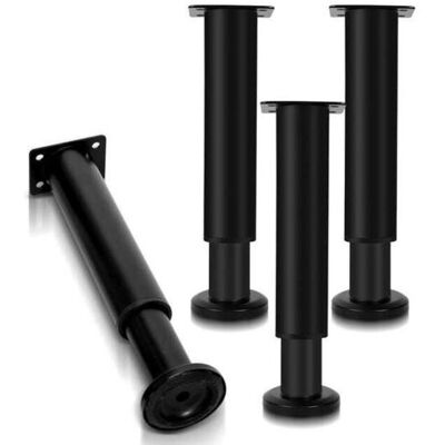 ABYSSE 4x Pieds De Meuble 18-30cm Extensible(noir) Pieds De Socle Pied De Support Pied D'Armoire Réglable Pieds De Socle Hôtel Pieds - Publicité ABYSSE 4x Pieds De Meuble 18-30cm Extensible(noir) Pieds De Socle Pied De Support Pied D'Armoire Réglable Pieds De Socle Hôtel Pieds - Publicité