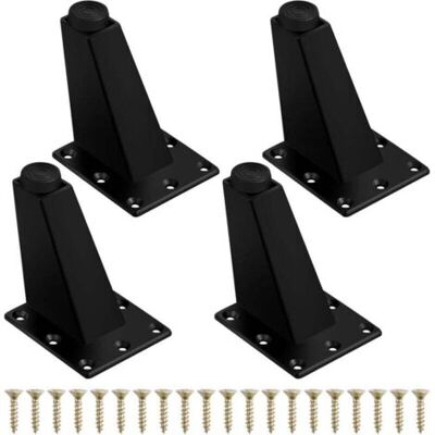 ABYSSE 4pcs Pieds De Meuble À Toute Épreuve Pieds De Table En Métal Pieds De Meubles Réglable Jambes De Canapé Pieds De Table Obliques Avec Plaque De Montage Et Vis Pour Commode De Placard, 75mm Noir Mat - Publicité ABYSSE 4pcs Pieds De Meuble À Toute Épreuve Pieds De Table En Métal Pieds De Meubles Réglable Jambes De Canapé Pieds De Table Obliques Avec Plaque De Montage Et Vis Pour Commode De Placard, 75mm Noir Mat - Publicité