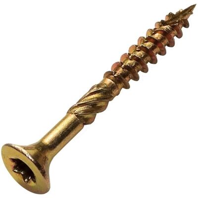 OEM Lot De 100 - Vis À Bois Ø4.5x35 Mm Tête Fraisée À Empreinte Étoile T25 - En Acier Zingué Jaune - Assemblage Filetage Serrage Fixation Charpente Contreplaqués Agglomérés Mélaminés - Publicité OEM Lot De 100 - Vis À Bois Ø4.5x35 Mm Tête Fraisée À Empreinte Étoile T25 - En Acier Zingué Jaune - Assemblage Filetage Serrage Fixation Charpente Contreplaqués Agglomérés Mélaminés - Publicité