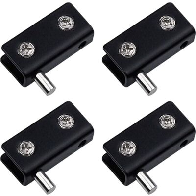 IRISFR Lntyq Lot De 4 Charnières Pivotantes, Sans Cadre Pour Porte En Verre - Noir - Clips De Porte En Verre En Acier Inoxydable Avec Broche Réglable - Kit De Remplacement Pour Porte En Verre De 5 À 6 Mm - Publicité IRISFR Lntyq Lot De 4 Charnières Pivotantes, Sans Cadre Pour Porte En Verre - Noir - Clips De Porte En Verre En Acier Inoxydable Avec Broche Réglable - Kit De Remplacement Pour Porte En Verre De 5 À 6 Mm - Publicité