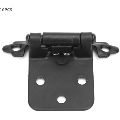 WEYTOLL Lot De 10 Charnières À Ressort À Fermeture Automatique En Acier Américain Pour Meubles, Accessoires De Décoration Intérieure (noir) - Publicité WEYTOLL Lot De 10 Charnières À Ressort À Fermeture Automatique En Acier Américain Pour Meubles, Accessoires De Décoration Intérieure (noir) - Publicité