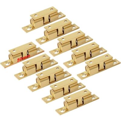 ENLENK Laiton Double Loqueteau À Billes 50 Mm Rouleau Loquet Fermeture Pour Placard Meubles Porte Armoire Loquet Serrure De Portiere (10 Pcs) - Publicité ENLENK Laiton Double Loqueteau À Billes 50 Mm Rouleau Loquet Fermeture Pour Placard Meubles Porte Armoire Loquet Serrure De Portiere (10 Pcs) - Publicité