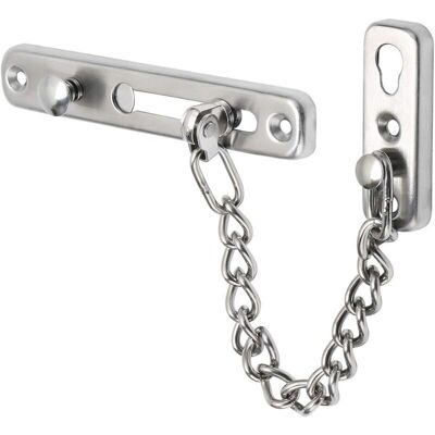 FOGSHIELD Chaîne De Porte De Sécurité Limiteur De Porte Étroit Verrou De Porte Anti-vol À Ressort Avec Vis Pour Porte Interne À Domicile, Finition Brossée En Acier Inoxydable - Publicité FOGSHIELD Chaîne De Porte De Sécurité Limiteur De Porte Étroit Verrou De Porte Anti-vol À Ressort Avec Vis Pour Porte Interne À Domicile, Finition Brossée En Acier Inoxydable - Publicité