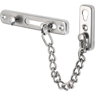 AHLSEN Bravix Chaîne De Porte De Sécurité Limiteur De Porte Étroit Verrou De Porte Anti-vol À Ressort Avec Vis Pour Porte Interne À Domicile, Finition Brossée En Acier Inoxydable - Publicité AHLSEN Bravix Chaîne De Porte De Sécurité Limiteur De Porte Étroit Verrou De Porte Anti-vol À Ressort Avec Vis Pour Porte Interne À Domicile, Finition Brossée En Acier Inoxydable - Publicité