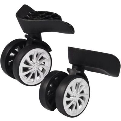ABYSSE Roulette Pivotante En Caoutchouc, Bagage Valise Roues Pivotantes Remplacement 55mm Roulettes Pour Chariot Valise Noir, Pack De 2 - Publicité ABYSSE Roulette Pivotante En Caoutchouc, Bagage Valise Roues Pivotantes Remplacement 55mm Roulettes Pour Chariot Valise Noir, Pack De 2 - Publicité