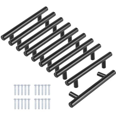 PELTOR Paquet De 10 Poignées Noir De Porte 64mm Acier Inoxydable Poignees Pour Meuble Armoire Avec Vis - Publicité PELTOR Paquet De 10 Poignées Noir De Porte 64mm Acier Inoxydable Poignees Pour Meuble Armoire Avec Vis - Publicité