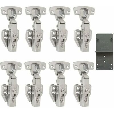 ABYSSE 110 Degré Complètement Recouvrante Charnieres Avec Amortisseur Intégré Mécanisme De Fermeture Automatique Charnière Pour Armoires De Porte Cuisine Lot De 8- - Publicité ABYSSE 110 Degré Complètement Recouvrante Charnieres Avec Amortisseur Intégré Mécanisme De Fermeture Automatique Charnière Pour Armoires De Porte Cuisine Lot De 8- - Publicité