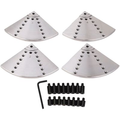 MOXIE Ensemble De 4 Mors Plats De 20 Cm (8 Pouces) Pour Mandrin De Tour À Bois, Avec 16 Vis À Bouchon Coniques. Publicité MOXIE Ensemble De 4 Mors Plats De 20 Cm (8 Pouces) Pour Mandrin De Tour À Bois, Avec 16 Vis À Bouchon Coniques. Publicité
