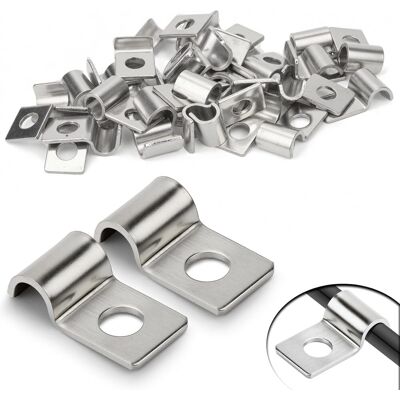 Generic 30 Pcs Fixation Grillage Rigide Sur Mur 5mm Attache Grillage Rigide Inoxydable Colliers De Serrage En U À Trou Unique Fixation Murale Grillage Rigide - Publicité Generic 30 Pcs Fixation Grillage Rigide Sur Mur 5mm Attache Grillage Rigide Inoxydable Colliers De Serrage En U À Trou Unique Fixation Murale Grillage Rigide - Publicité