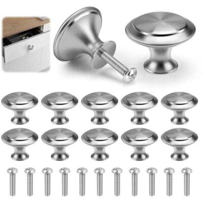 OEM Bouton De Meuble Lot De 12, Rond Tiroir De Porte 30 Mm Boutons En Acier Inoxydable Avec Vis Pour Cuisine Moderne Poignées De Placard En Forme De Champignon Pour Armoire (argent) - Publicité OEM Bouton De Meuble Lot De 12, Rond Tiroir De Porte 30 Mm Boutons En Acier Inoxydable Avec Vis Pour Cuisine Moderne Poignées De Placard En Forme De Champignon Pour Armoire (argent) - Publicité