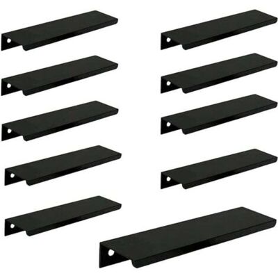 ABYSSE (10 Pièces, Noir) Poignée De Porte Longue Invisible Pour Armoire, 150 Mm De Long, Poignée De Bord Noire Sans Perforation - Publicité ABYSSE (10 Pièces, Noir) Poignée De Porte Longue Invisible Pour Armoire, 150 Mm De Long, Poignée De Bord Noire Sans Perforation - Publicité