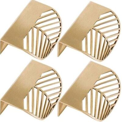 ABYSSE 4 Pcs Poignée De Tiroir Forme De Feuille 60mm Poignées De Meubles En Laiton Massif Pour Salon Cuisine Chambre Avec Vis - Publicité ABYSSE 4 Pcs Poignée De Tiroir Forme De Feuille 60mm Poignées De Meubles En Laiton Massif Pour Salon Cuisine Chambre Avec Vis - Publicité