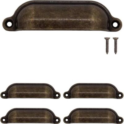 ABYSSE Poignées De Tiroirs, Poignées De Meubles, Fer, Pour Meubles, Buffets, Coffres, Commodes Vintage, Bronze Antique Design Rétro Style Maison De Campagne, 100 X 26 Mm, Lot De 4 - Publicité ABYSSE Poignées De Tiroirs, Poignées De Meubles, Fer, Pour Meubles, Buffets, Coffres, Commodes Vintage, Bronze Antique Design Rétro Style Maison De Campagne, 100 X 26 Mm, Lot De 4 - Publicité