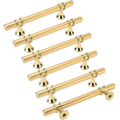 ABYSSE 6pcs Poignées De Meuble Dorées Poignée Dorée - Poignée De Porte De Cuisine Poignee Tiroir Laiton Poignées Dorées Meuble Entraxe 96mm - Publicité ABYSSE 6pcs Poignées De Meuble Dorées Poignée Dorée - Poignée De Porte De Cuisine Poignee Tiroir Laiton Poignées Dorées Meuble Entraxe 96mm - Publicité