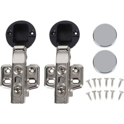 Bunthaus Lot De 2 Charnières Amorties Pour Porte Vitrée – Acier Inox 201 – Cup 35 Mm – Bras Droit (recouvrement Total 18 Mm) - Publicité Bunthaus Lot De 2 Charnières Amorties Pour Porte Vitrée – Acier Inox 201 – Cup 35 Mm – Bras Droit (recouvrement Total 18 Mm) - Publicité