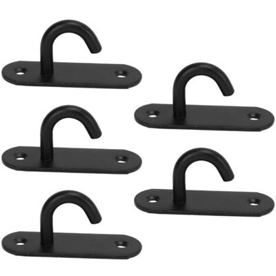ABYSSE Lot De 5 Supports De Fixation Pour Plafond, En Acier Inoxydable Noir Épais, Avec Œillets De Suspension Pour Balançoire. Publicité ABYSSE Lot De 5 Supports De Fixation Pour Plafond, En Acier Inoxydable Noir Épais, Avec Œillets De Suspension Pour Balançoire. Publicité