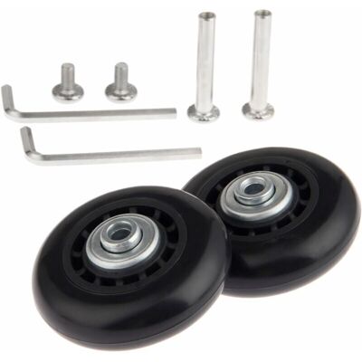 PELTOR Lot De 2 Roulettes De Rechange Avec Axes De Roulement 70 X 24 Mm – Roues De Rechange Pour Valise, Réparation De Valise, Roulette De Valise, Roue De Bagage, Essieux Et Roulettes - Publicité PELTOR Lot De 2 Roulettes De Rechange Avec Axes De Roulement 70 X 24 Mm – Roues De Rechange Pour Valise, Réparation De Valise, Roulette De Valise, Roue De Bagage, Essieux Et Roulettes - Publicité