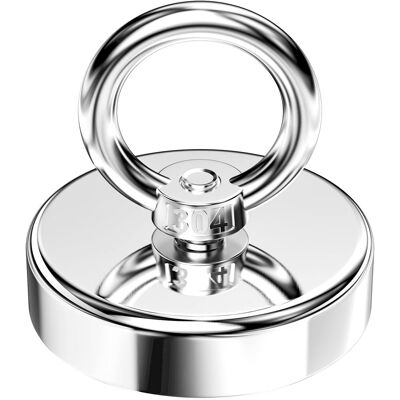 ALVIOR Aimant De Pêche - Diamètre 75 Mm - Néodyme N52 - Anneau En Acier Inoxydable 304 - Corde 6 Mm X 10 M - Pour Récupération En Rivière Ou Environnement Extérieur - 1 Pièce - Publicité ALVIOR Aimant De Pêche - Diamètre 75 Mm - Néodyme N52 - Anneau En Acier Inoxydable 304 - Corde 6 Mm X 10 M - Pour Récupération En Rivière Ou Environnement Extérieur - 1 Pièce - Publicité