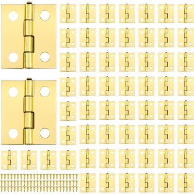 PELTOR 60pcs Charniere Miniature Mini Charnières Laiton Mini Charnières Pour Miniature Petites Charnières Pour Boite Avec 240pcs Vis Pour Diy Boîte Modèle J - Publicité PELTOR 60pcs Charniere Miniature Mini Charnières Laiton Mini Charnières Pour Miniature Petites Charnières Pour Boite Avec 240pcs Vis Pour Diy Boîte Modèle J - Publicité