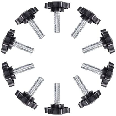 OEM Lot De 10 Vis Moletées Filetées À Tête Étoile En Plastique Durable, Boutons De Poignée En Fer, Vis De Serrage Pour Loquet De Machines, M6x25mm-dou - Publicité OEM Lot De 10 Vis Moletées Filetées À Tête Étoile En Plastique Durable, Boutons De Poignée En Fer, Vis De Serrage Pour Loquet De Machines, M6x25mm-dou - Publicité