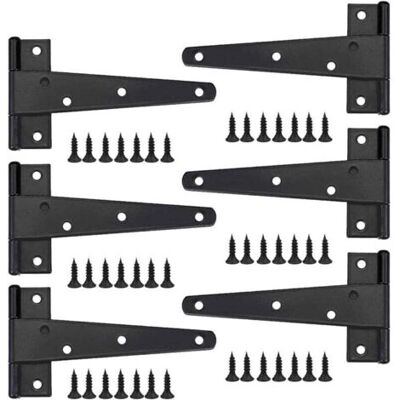 ABYSSE Charniere Porte Lourde 6pcs, Charniere Porte 6 Pouces, Charnière En T Noires, Charniere Plate Inox Charnières De Portes En Fer Charnières Robustes Pour Portes, Fenêtres, Abris De Jardin - Publicité ABYSSE Charniere Porte Lourde 6pcs, Charniere Porte 6 Pouces, Charnière En T Noires, Charniere Plate Inox Charnières De Portes En Fer Charnières Robustes Pour Portes, Fenêtres, Abris De Jardin - Publicité