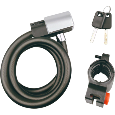 OEM Câble Antivol Pour Vélo Enroulable De 1,2 M (4 Pieds) Avec Support De Fixation Et Clés - Publicité OEM Câble Antivol Pour Vélo Enroulable De 1,2 M (4 Pieds) Avec Support De Fixation Et Clés - Publicité