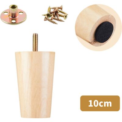 ABYSSE Lot De 4 Pieds De Canapé En Bois Massif, Adaptés Aux Meubles Tv, Tables Basses, Meubles À Chaussures Et Meubles De Salle De Bain (10 Cm) - Publicité ABYSSE Lot De 4 Pieds De Canapé En Bois Massif, Adaptés Aux Meubles Tv, Tables Basses, Meubles À Chaussures Et Meubles De Salle De Bain (10 Cm) - Publicité