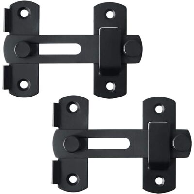 OEM (2 Pcs)verrou De Porte Coulissante Serrure De Porte Loquet À Bascule Boulon De Verrouillage De Boucle Avec Vis, Noir Mat En Acier Inoxydable-crezuo - Publicité OEM (2 Pcs)verrou De Porte Coulissante Serrure De Porte Loquet À Bascule Boulon De Verrouillage De Boucle Avec Vis, Noir Mat En Acier Inoxydable-crezuo - Publicité