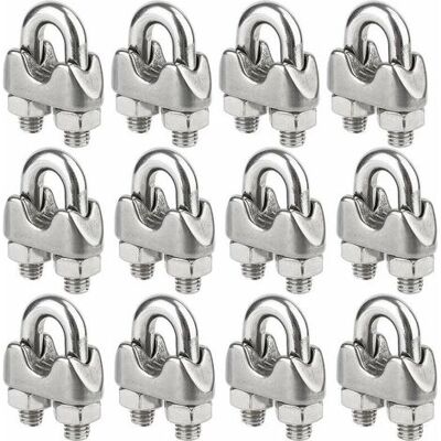 OEM Lot De 12 Serre-câbles Inox Pour Câble Métal Diamètre 4mm (m4) - Publicité OEM Lot De 12 Serre-câbles Inox Pour Câble Métal Diamètre 4mm (m4) - Publicité